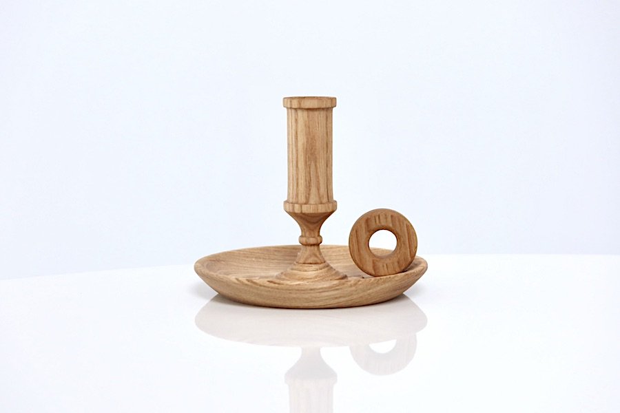 リーベルクラフト/Liber Craft木製キャンドルホルダー/クリ