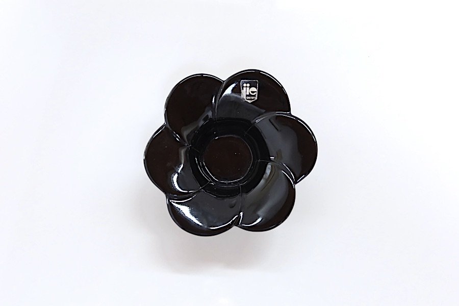 ジィ・ガントフタ/JIE Gantofta陶器の花型キャンドルホルダー/ブラック