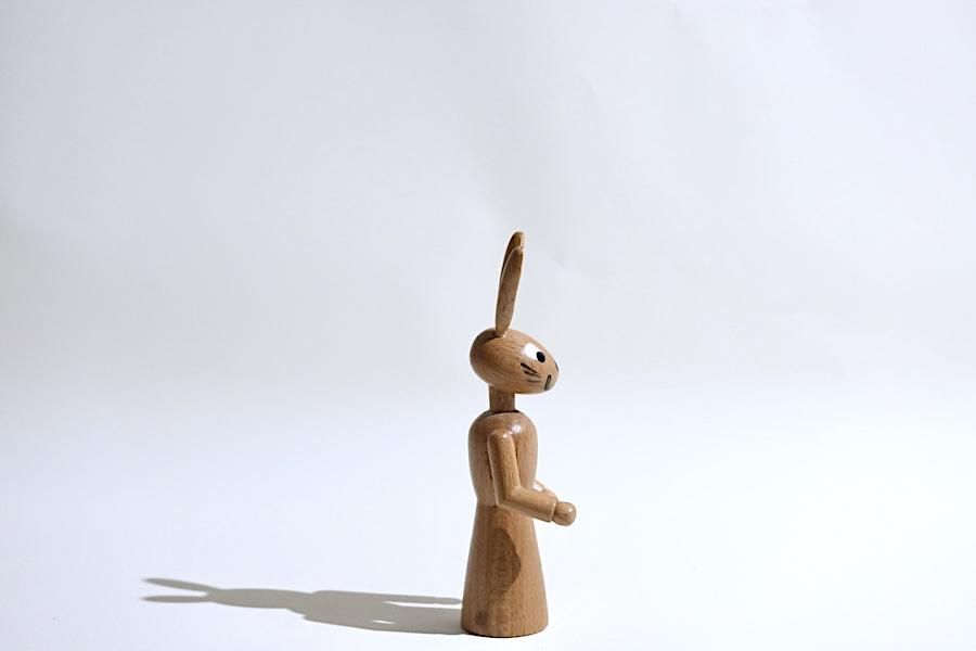 ドイツで見つけた木製の置物/うさぎ/黒 - まいにち北欧道具