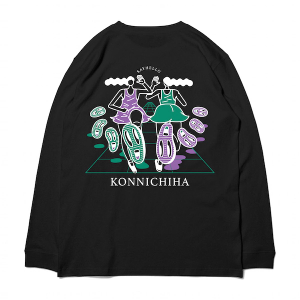 SAYHELLO セイハロー Rimo KOnnichiwa L/S Tee (black) - afterclap｜正規取扱店通販｜徳島市