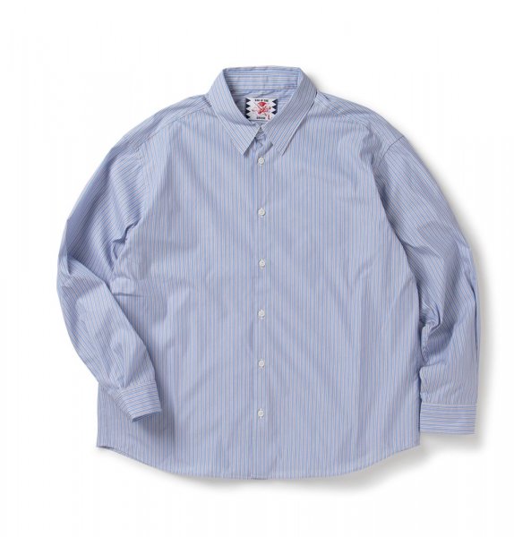 <img class='new_mark_img1' src='https://img.shop-pro.jp/img/new/icons1.gif' style='border:none;display:inline;margin:0px;padding:0px;width:auto;' />SON OF THE CHEESE ΥХ BROAD STRIPE SHIRT (blue) 