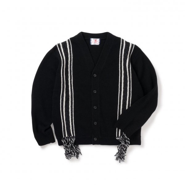 <img class='new_mark_img1' src='https://img.shop-pro.jp/img/new/icons1.gif' style='border:none;display:inline;margin:0px;padding:0px;width:auto;' />SON OF THE CHEESE ΥХ FRINGE KNIT CARDIGAN ǥ (black) 