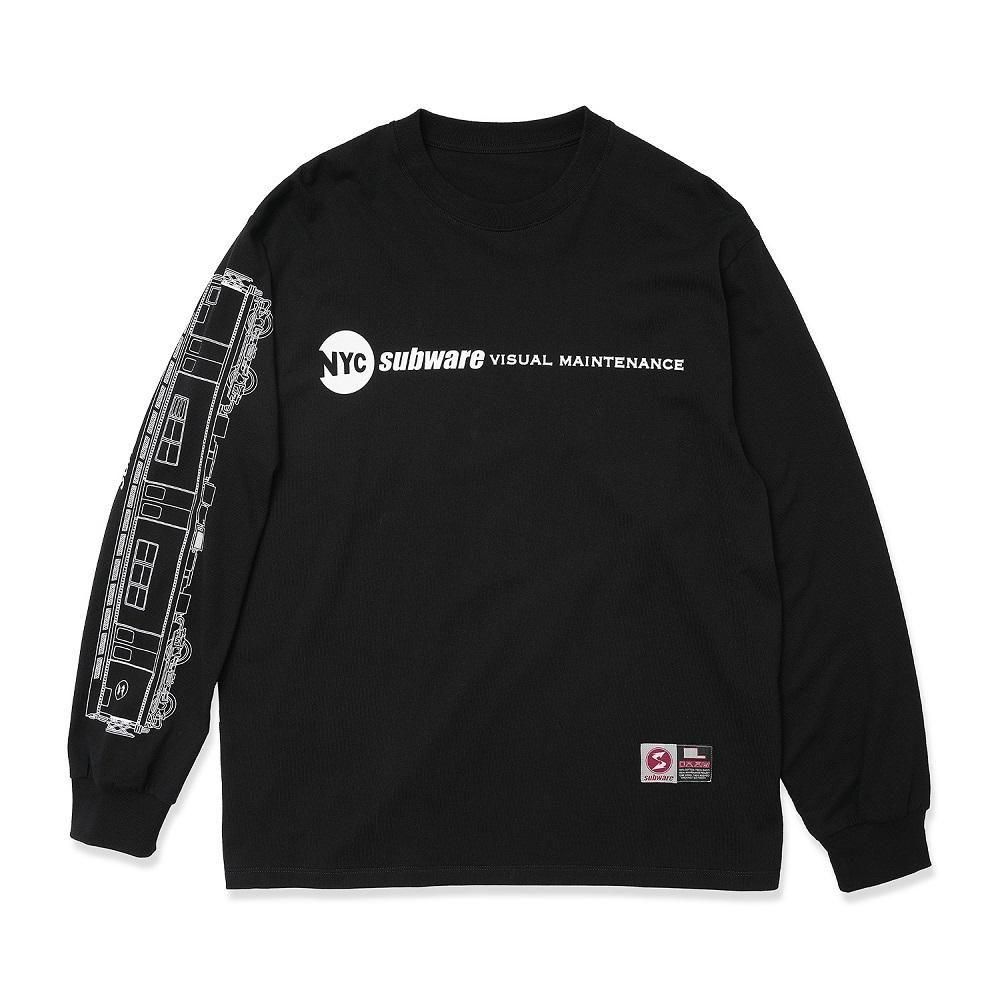SUBWARE 長袖カットソー Lサイズ SUBWARE サブウェア Marquee Logo L/S Tee Tシャツ (black