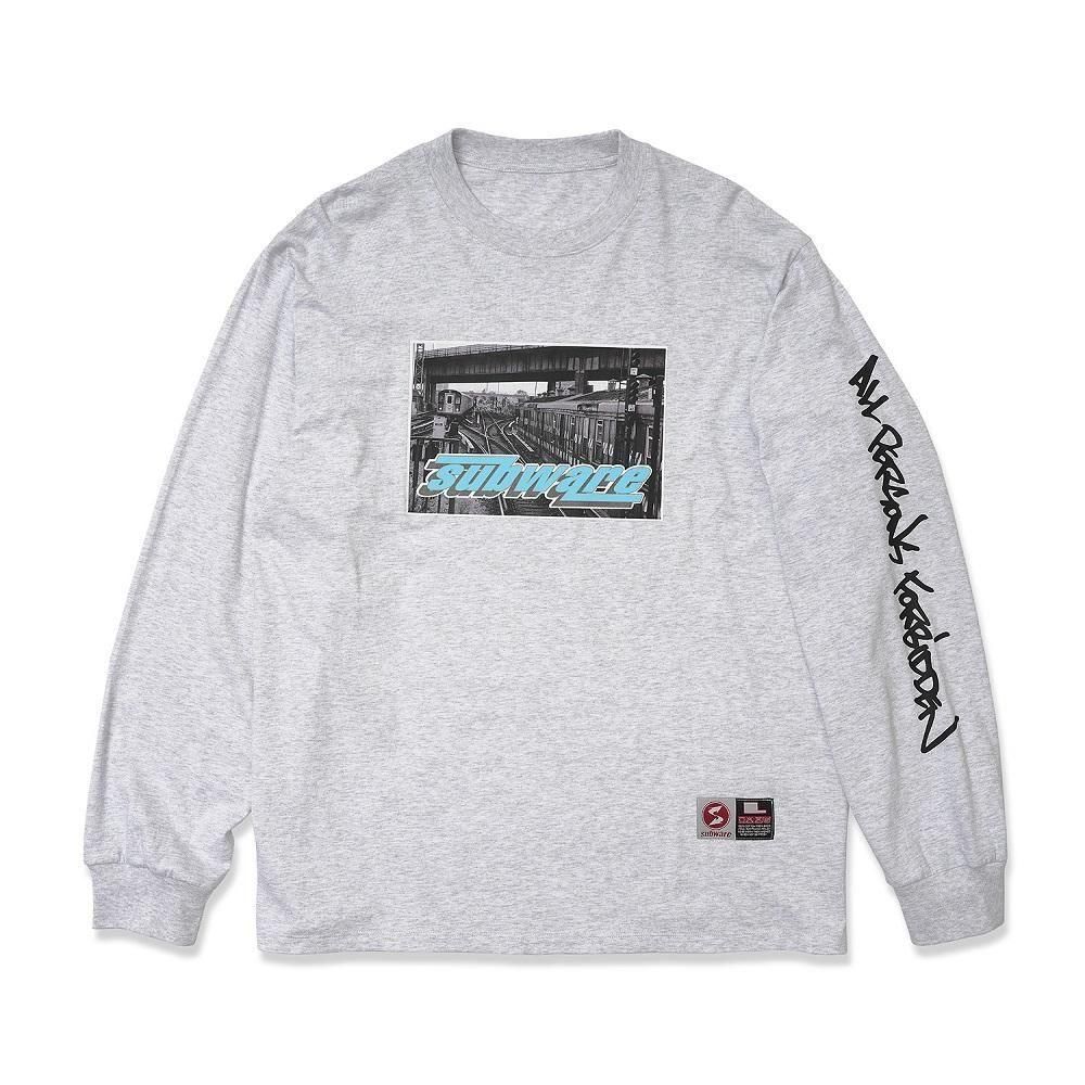 SUBWARE サブウェア TRAINYARD L/S Tee Tシャツ (gray