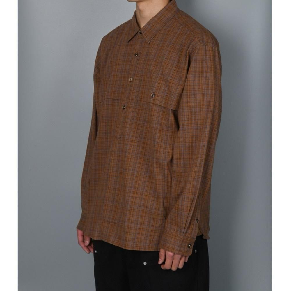 Diaspora skateboards ディアスポラ Bro Shirt シャツ (blue/brown