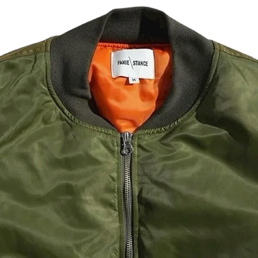 FAKIE STANCE MA-1 ジャケット カーキ FAKIE STANCE フェイキースタンス BICOLOR MA-1 ジャケット (olive