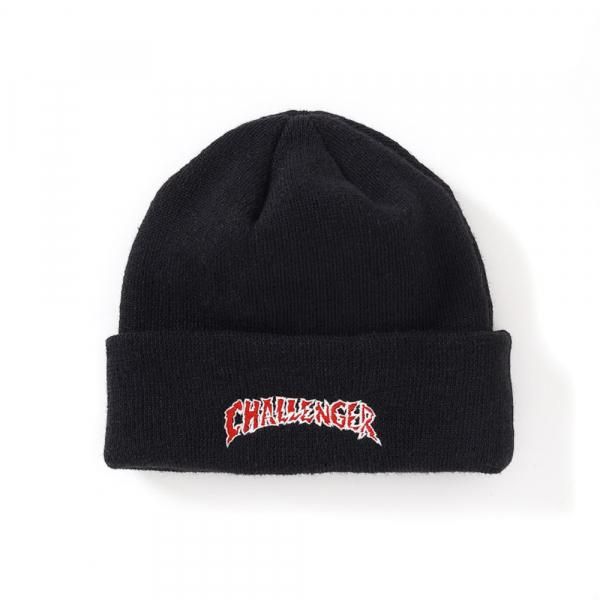 <img class='new_mark_img1' src='https://img.shop-pro.jp/img/new/icons1.gif' style='border:none;display:inline;margin:0px;padding:0px;width:auto;' />CHALLENGER 󥸥㡼 CRUSH LOGO KNIT CAP ˥åȥå (black)