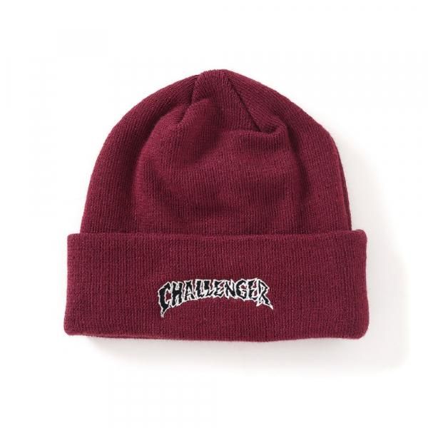 <img class='new_mark_img1' src='https://img.shop-pro.jp/img/new/icons1.gif' style='border:none;display:inline;margin:0px;padding:0px;width:auto;' />CHALLENGER 󥸥㡼 CRUSH LOGO KNIT CAP ˥åȥå (burgundy)