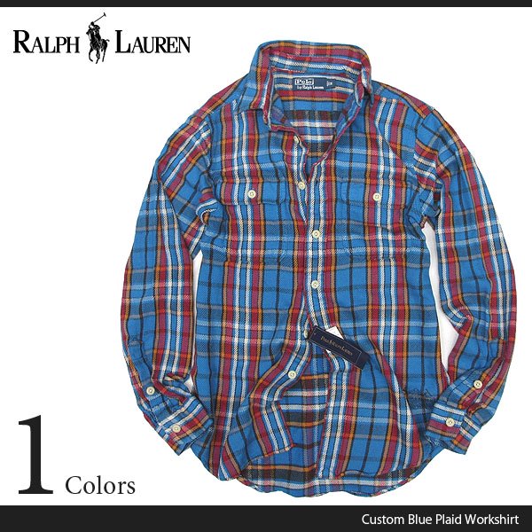 Ralph Lauren[ラルフ ローレン] ネルシャツ Custom Blue Plaid 
