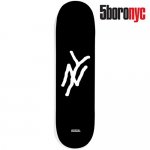 <img class='new_mark_img1' src='https://img.shop-pro.jp/img/new/icons15.gif' style='border:none;display:inline;margin:0px;padding:0px;width:auto;' />5BORO NYC /NY LOGO BLACK　SKATEBOARD DECK[ファイブ ボロー] スケートボードデッキ 8インチ