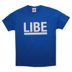 <img class='new_mark_img1' src='https://img.shop-pro.jp/img/new/icons25.gif' style='border:none;display:inline;margin:0px;padding:0px;width:auto;' />LIBE / BIG LOGO KIDS TEE(Blue)  [ライブ]　ビックロゴ　キッズTシャツ