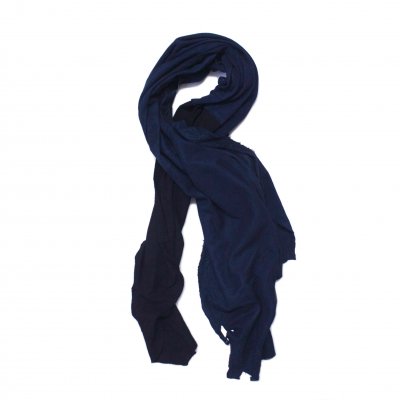 new rough out scarf. (dark blue.black.)