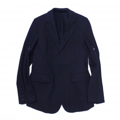 single breasted notched lapel jacket. (black.)<img class='new_mark_img2' src='https://img.shop-pro.jp/img/new/icons8.gif' style='border:none;display:inline;margin:0px;padding:0px;width:auto;' />