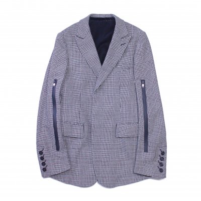 single breasted peaked lapel jacket. (black.white.)<img class='new_mark_img2' src='https://img.shop-pro.jp/img/new/icons8.gif' style='border:none;display:inline;margin:0px;padding:0px;width:auto;' />