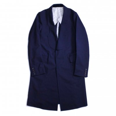 violin collar chesterfield jacket. (navy.)<img class='new_mark_img2' src='https://img.shop-pro.jp/img/new/icons8.gif' style='border:none;display:inline;margin:0px;padding:0px;width:auto;' />