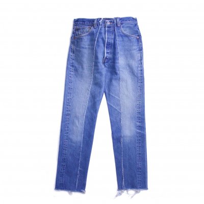 SLIM FLARE JEANS (BLUE/S)<img class='new_mark_img2' src='https://img.shop-pro.jp/img/new/icons8.gif' style='border:none;display:inline;margin:0px;padding:0px;width:auto;' />