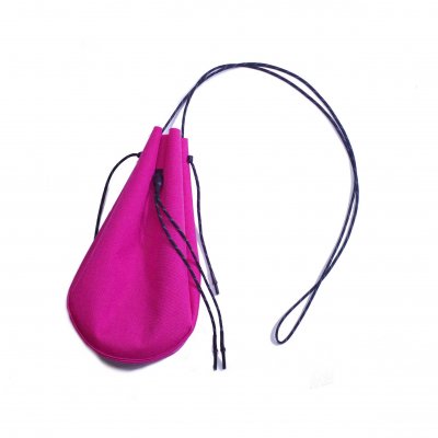 drawstring bag. -L-. (pink.)