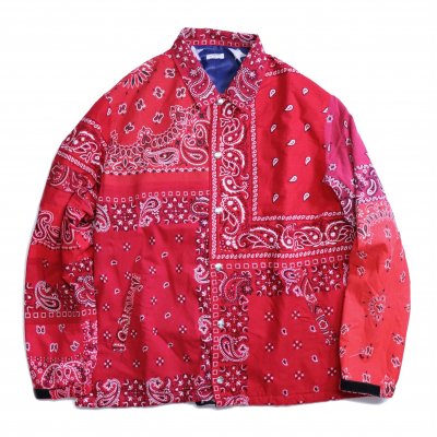 BANDANA COACH JACKET (RED/M) - circus e-boutique