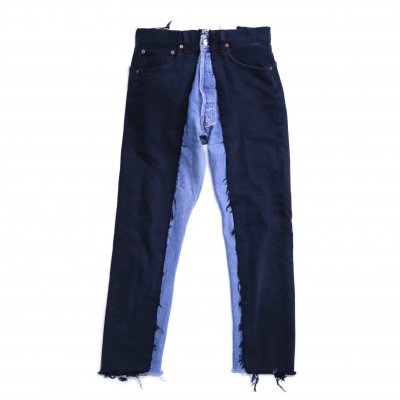 SLIM FLARE JEANS 2 TONE (size.S)<img class='new_mark_img2' src='https://img.shop-pro.jp/img/new/icons8.gif' style='border:none;display:inline;margin:0px;padding:0px;width:auto;' />