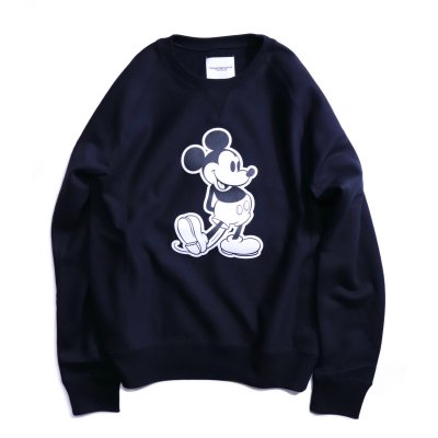 Mickey Mouse crew neck sweatshirt. (black.monotone.)