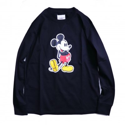 Mickey Mouse crew neck l/s tee. (black.original.)