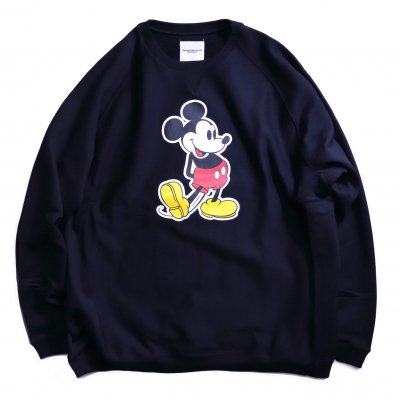 oversized Mickey Mouse crew neck sweatshirt. (black.original.)