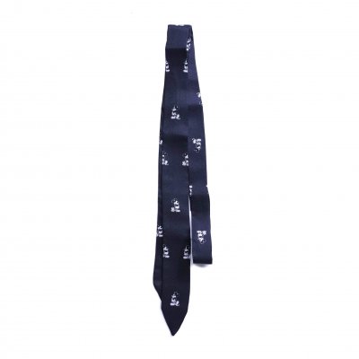 Mickey Mouse ribbon tie.-L- (black.monotone.)