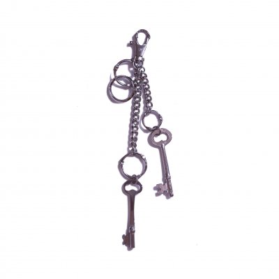 bone shaped ring swivel hook key chain. -double- (END)