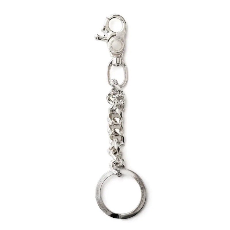 sa.0053 bone shaped key chain. (silver.)