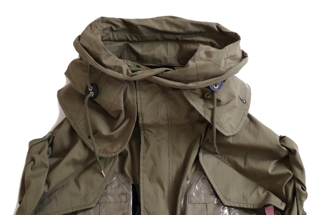 short length fishtail jacket. (olive.) - circus e-boutique