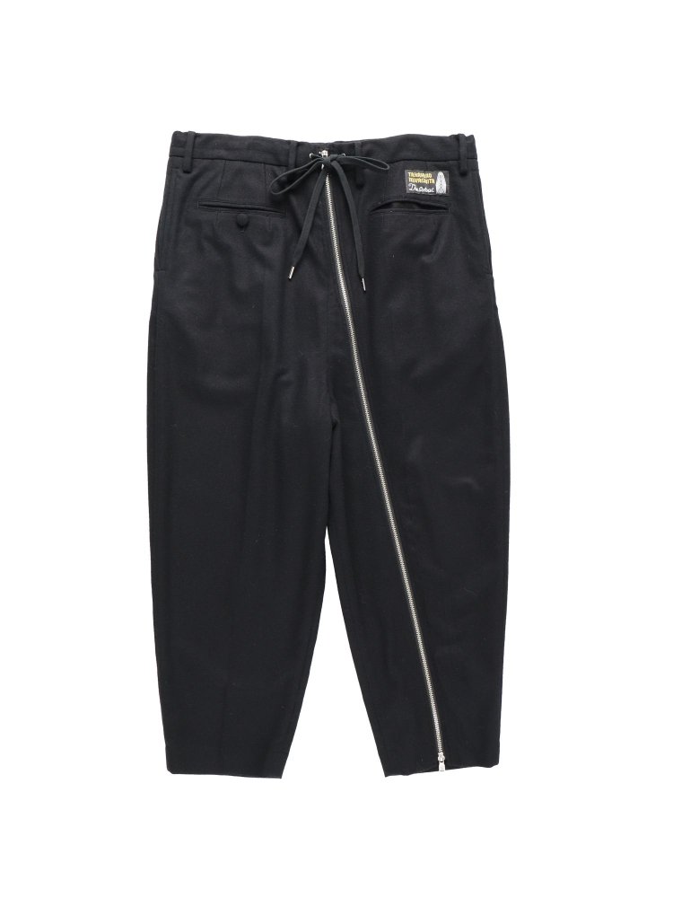 sp.0002b reverse cropped baggy zipper pant.(black.) - circus e ...wool89%polyeste