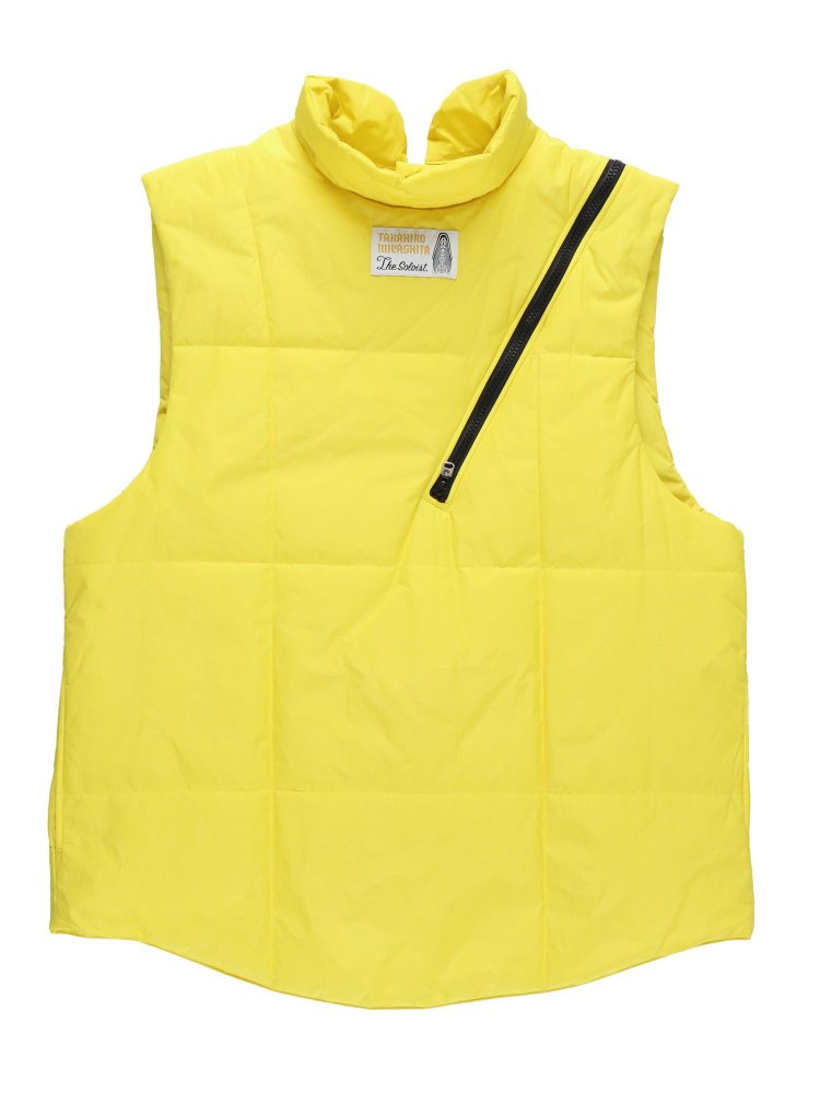 sj.0007 double zip reverse puffy vest. (yellow.) - circus e-boutique