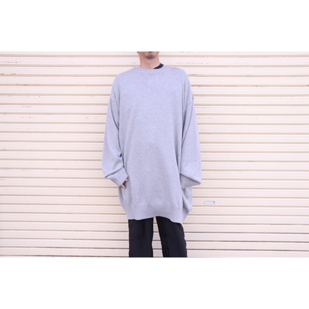 sk.0001b two-way zip reverse ballon shaped mid gauge crewneck  sweater.(10G)(solid) - circus e-boutique