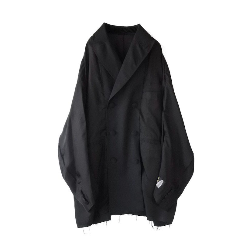 sj.0008b balloon shaped insideout double breasted jacket. (solid