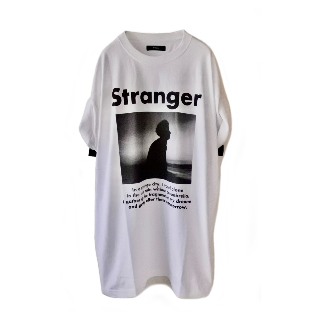 THE-T0006 ROLL UP MY SLEEVES TEE (Stranger) (WHITE)