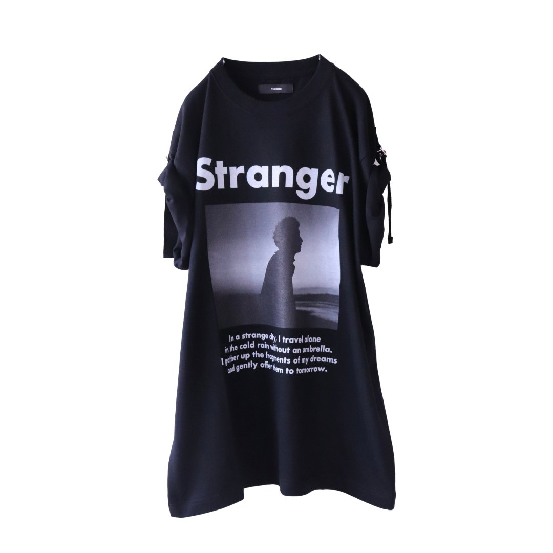THE-T0006 ROLL UP MY SLEEVES TEE (Stranger) (BLACK)