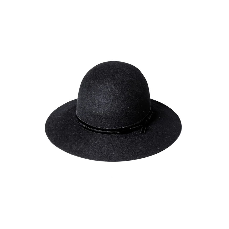 sa.0015 bowler hat./velvet ribbon. (black.)