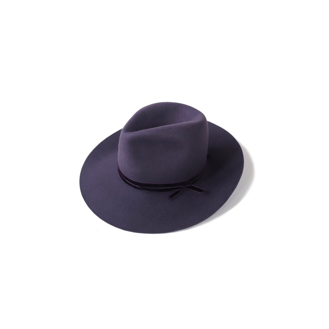sa.0014 nobled hat./velvet ribbon. (purple.)