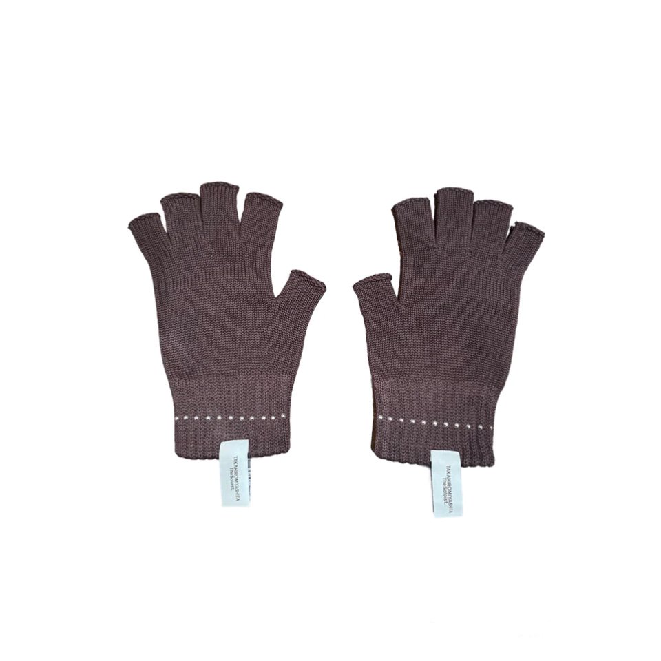 sa.0084 fingerless gloves. (brown.)