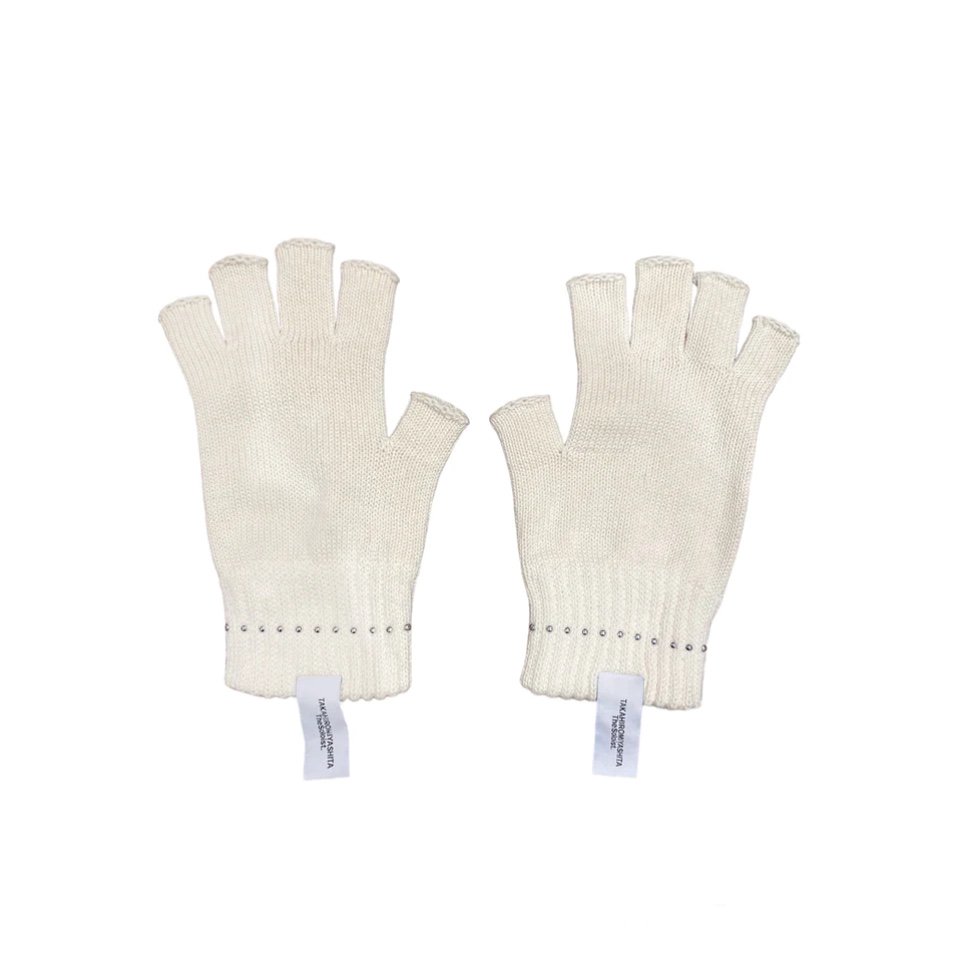 sa.0084 fingerless gloves. (white.)
