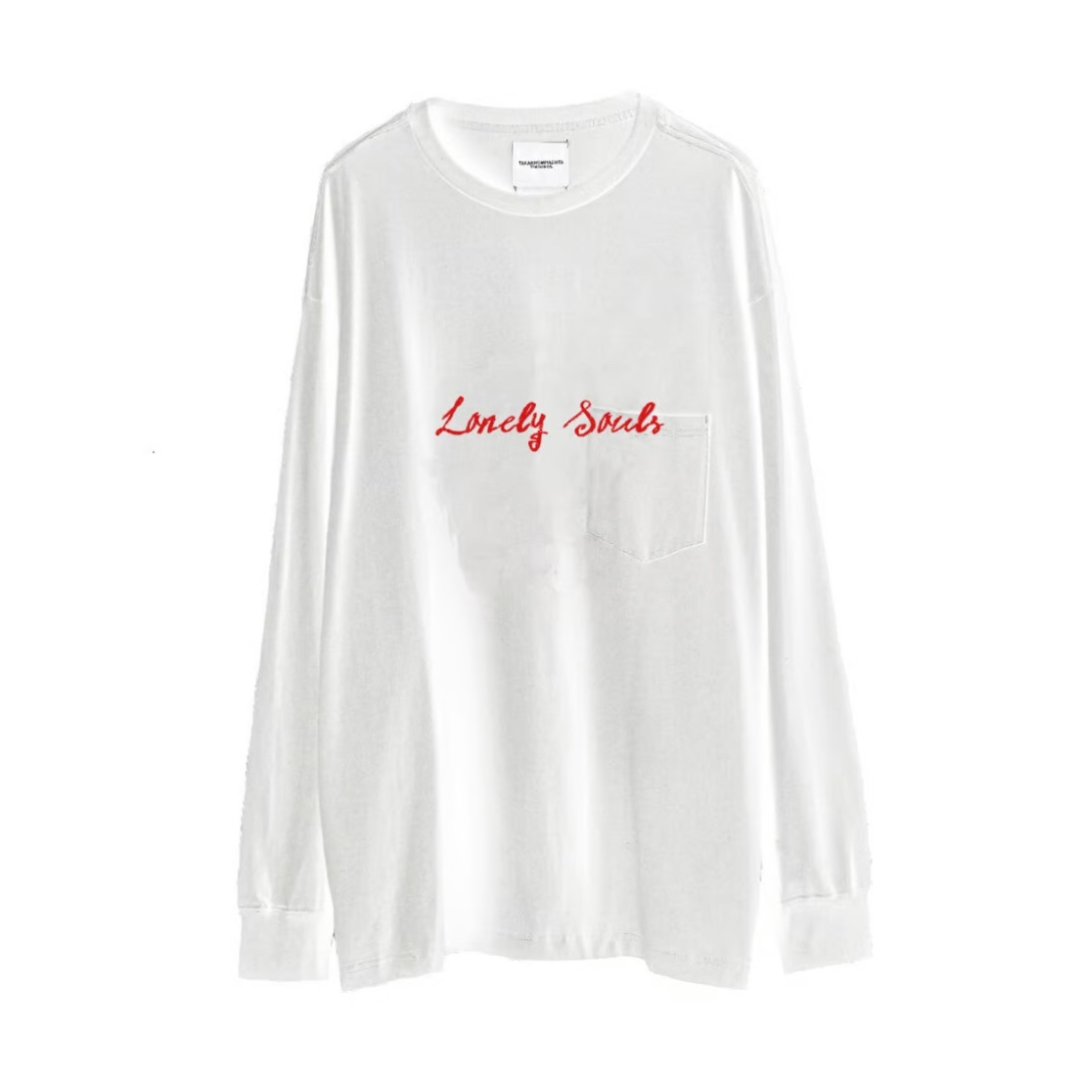 sc.0024 lonely souls. (oversized l/s pocket tee)
