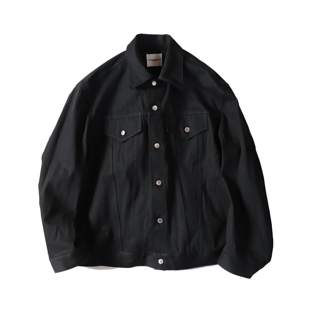 sj.0010a back gusset sleeve tracker jacket. (black)