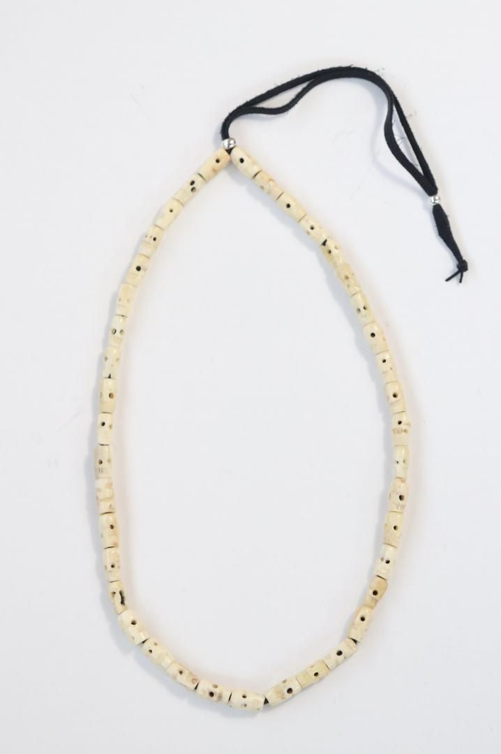 bone necklace. 