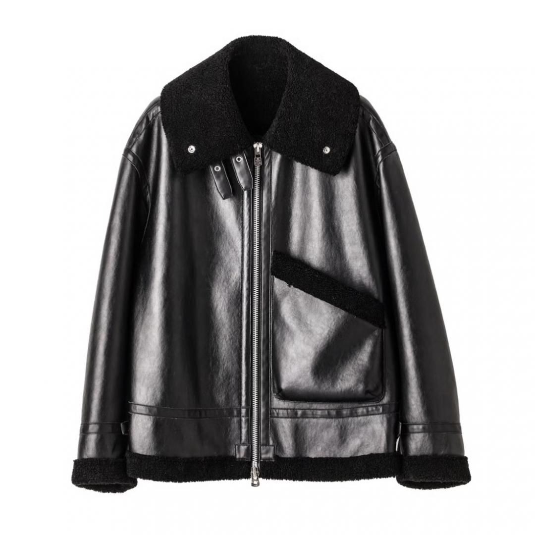 sj.0032 faux mouton flight jacket.