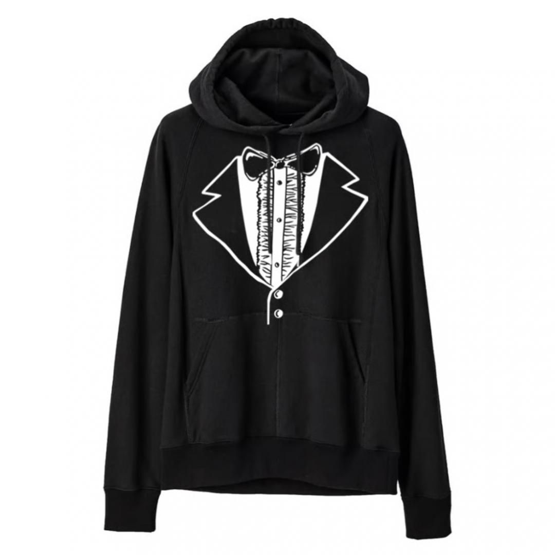 sc.0015 trompe l'oeil tuxedo hoodie.