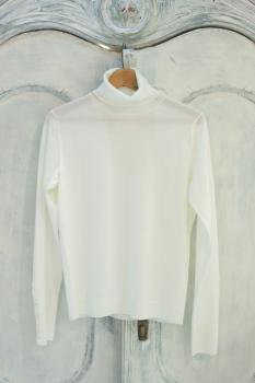 hi gauge turtle neck sweater. -o.white.-