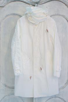 modern coat. white.