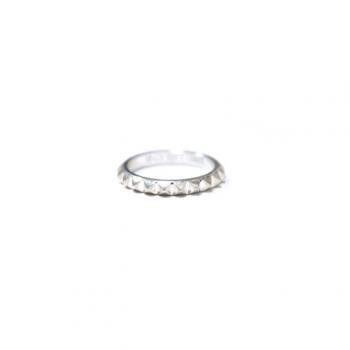 phalange ring. -studs.- color. silver.