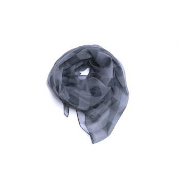 block plaid silk scarf.