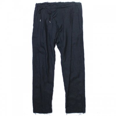 crossover front pajama pant. -navy.-